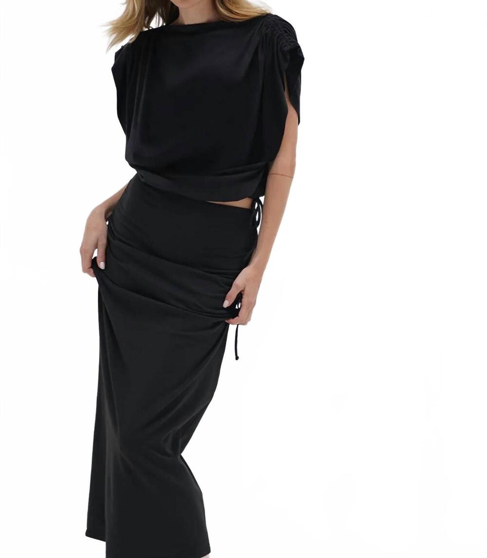 NEW LNA calvin maxi skirt in black